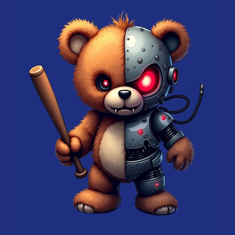 Funny Robot Tech Teddy Bear Cyborg Animal Bear