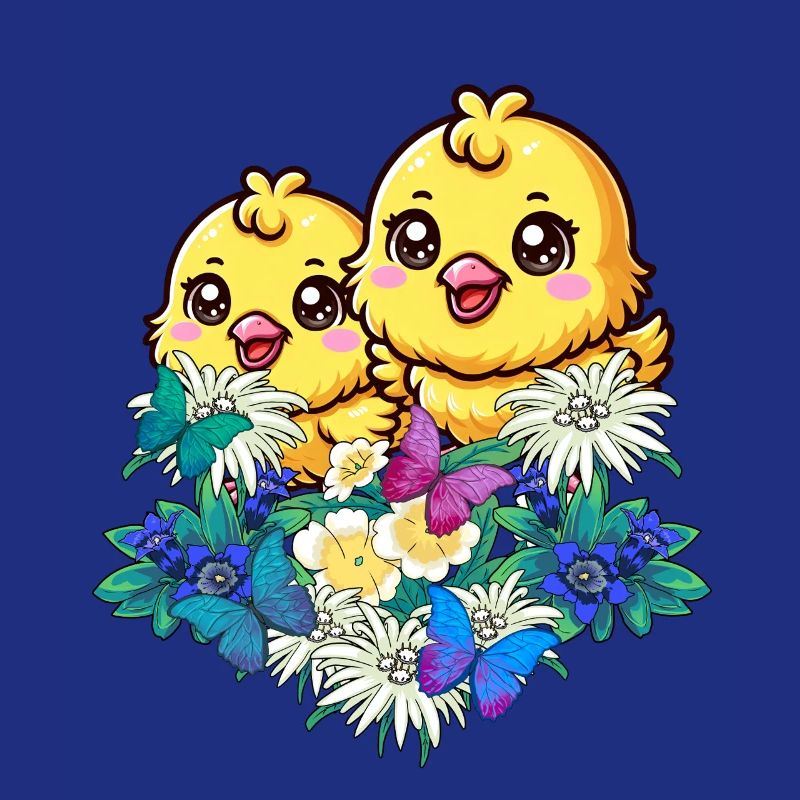 Beginning of Spring Tyrolean Chicks Easter Children Child