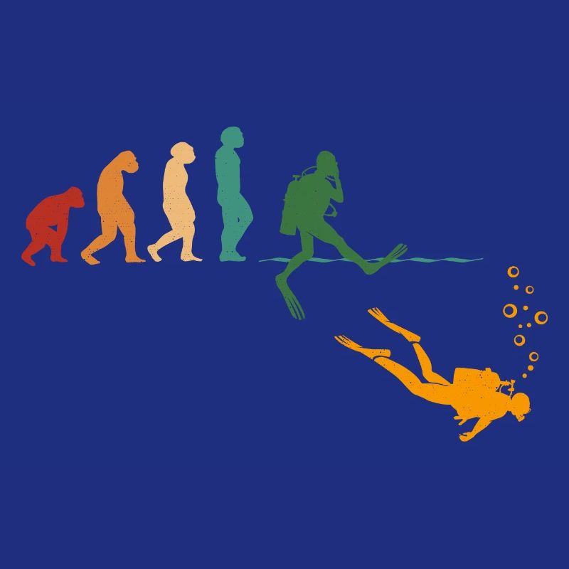 Evolution Graphic Diver Diving Scuba Diver Apnoe S