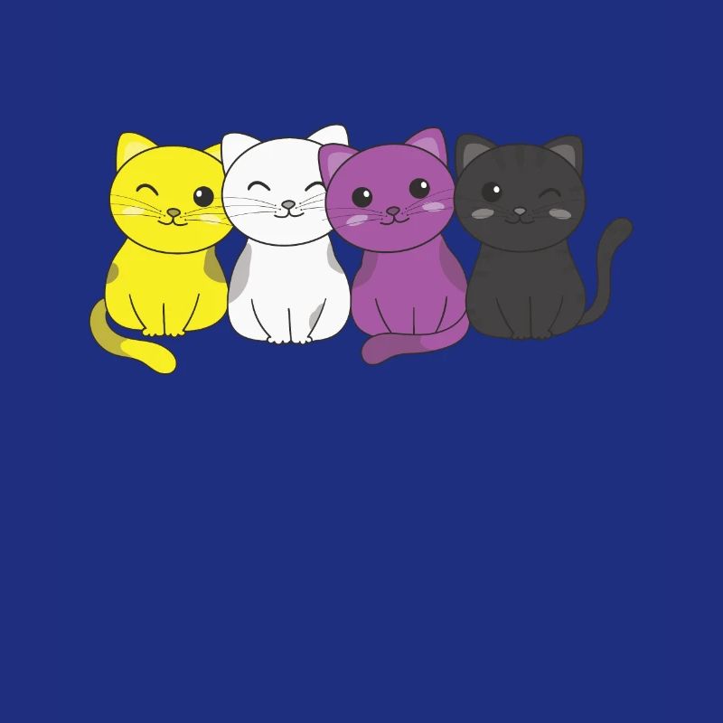 Nonbinary Flag Non Binary Pride LGBTQ süße Katze