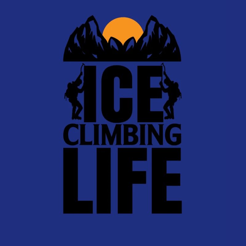 Eiskletterer Eisklettern Sportler Eis Klettern