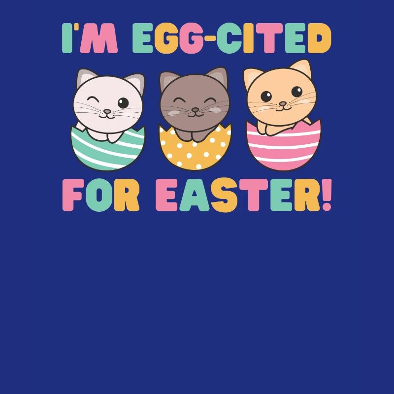 cute cats at Easter with Easter eggs cat