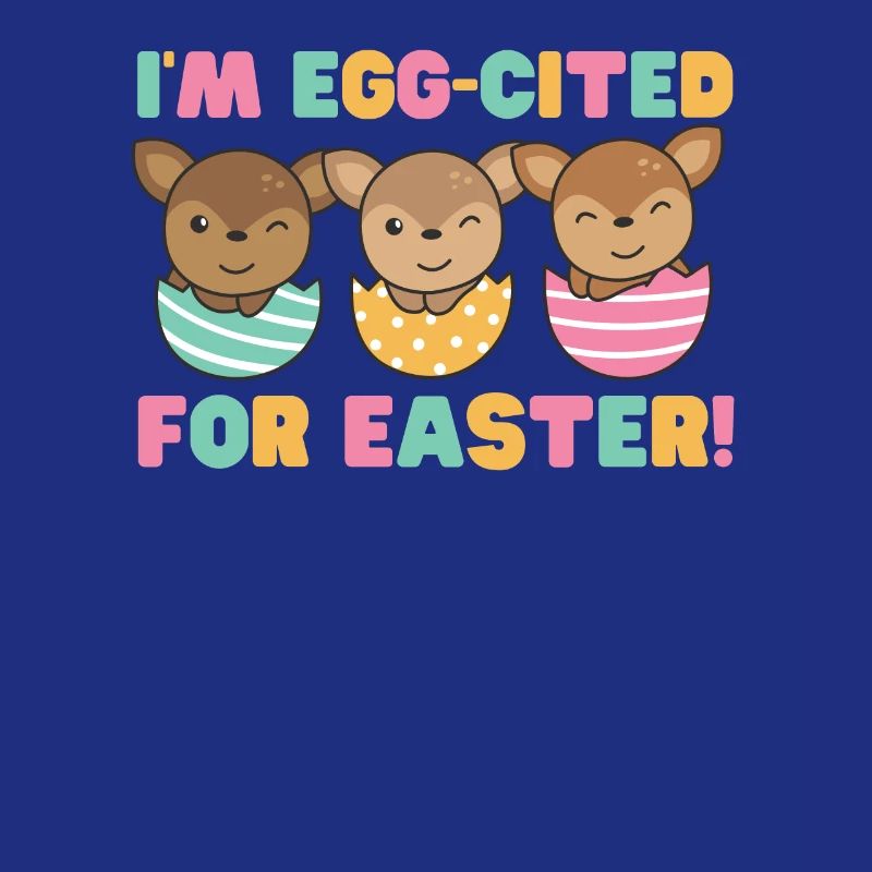 sweet deer at Easter with Easter eggs deer
