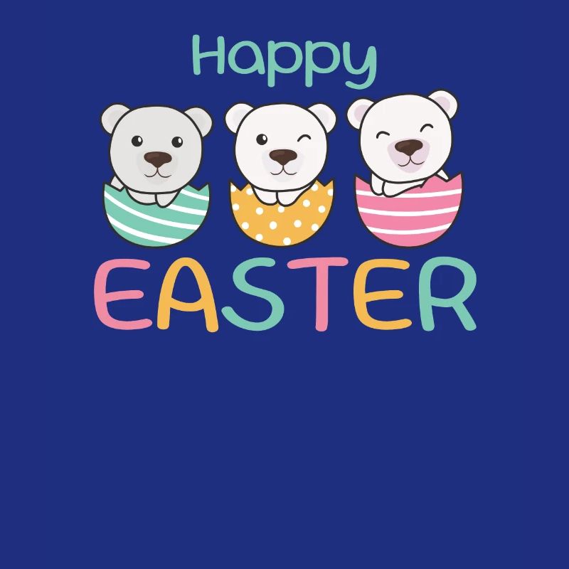 süße Eisbären zu Ostern mit Ostereiern Eisbär