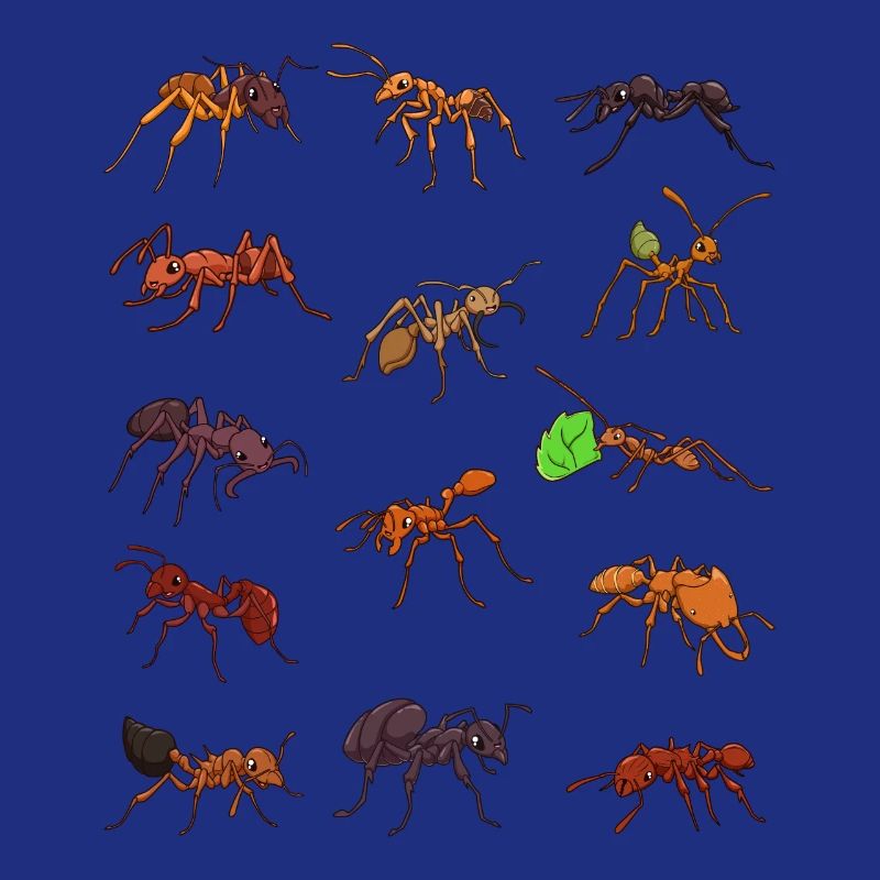 De nombreuses espèces différentes de fourmis