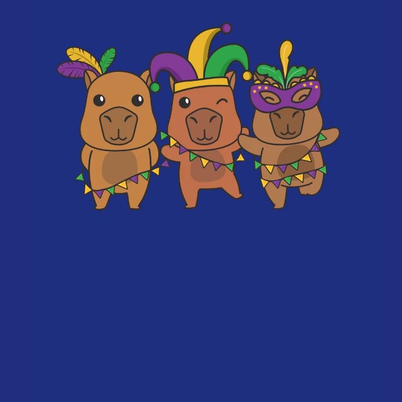 Mardi Gras Capybara Carnival Costume