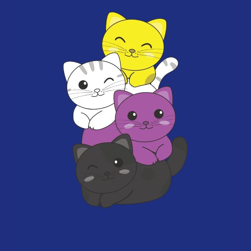 Nonbinary Flag Non Binary Pride LGBTQ süße Katze