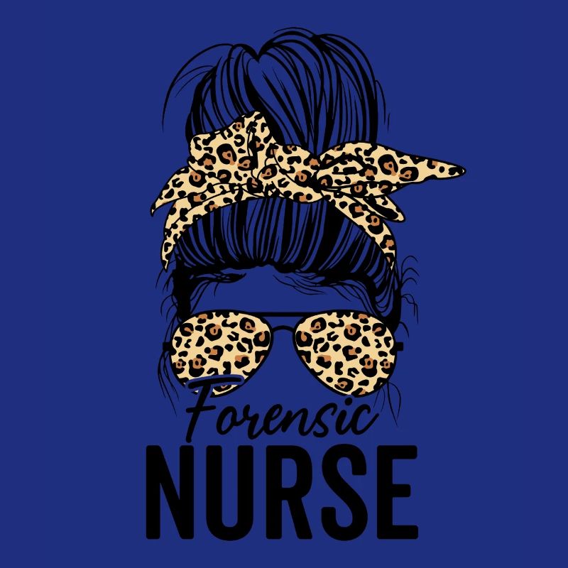 Forensic Nurse Practitioner Messy Bun Leopard