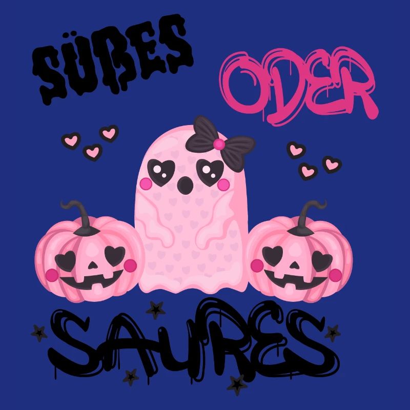 süßes oder saures Halloween Design - süßer Geist