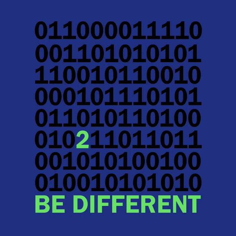 Cadeau Be Different Binary Code Nerd