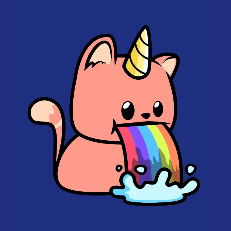Katzen Regenbogen Einhörner