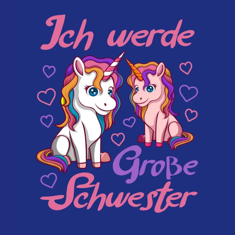Große Schwester2021 Einhorn mit Herz