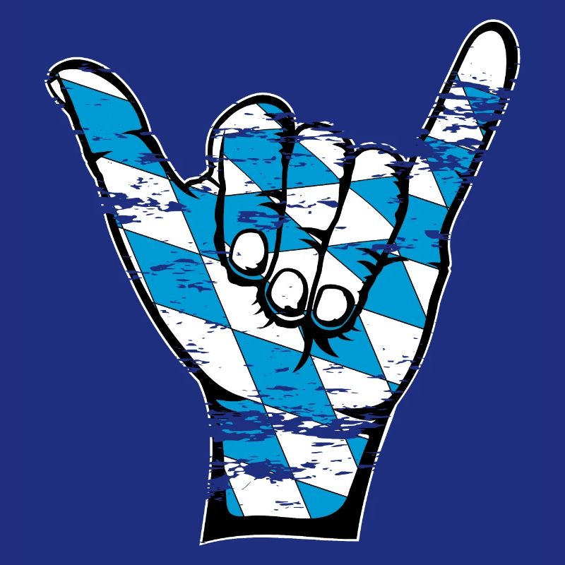 Drapeau de la Bavière Symbole de surf utilisé