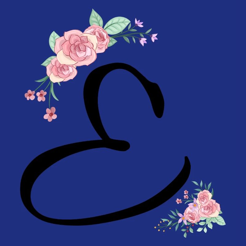 Lettre e fleurs