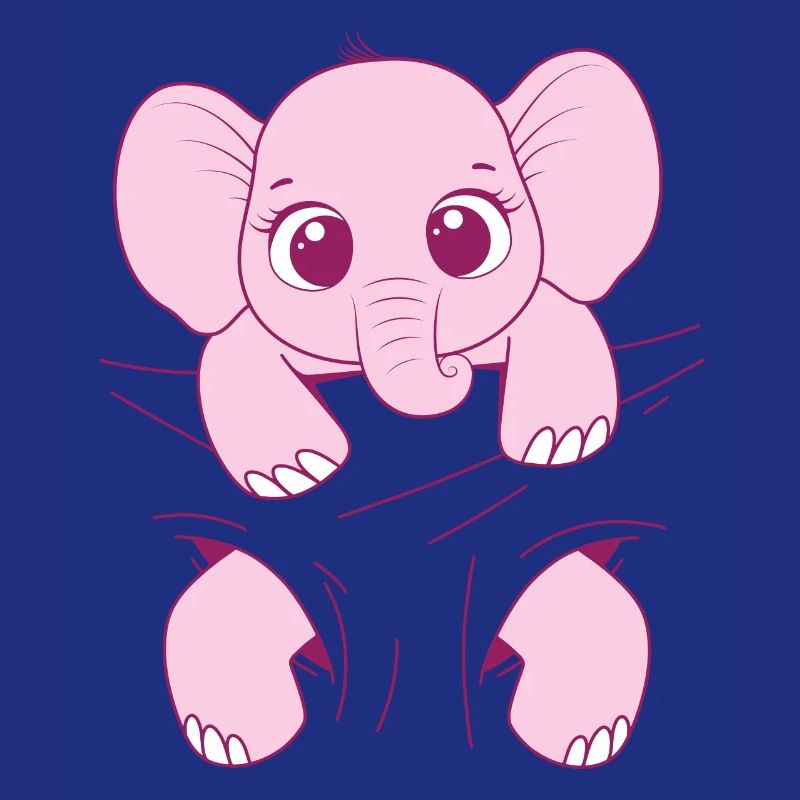 Bébé Éléphant Porter Drôle Rose Bébé Éléphant
