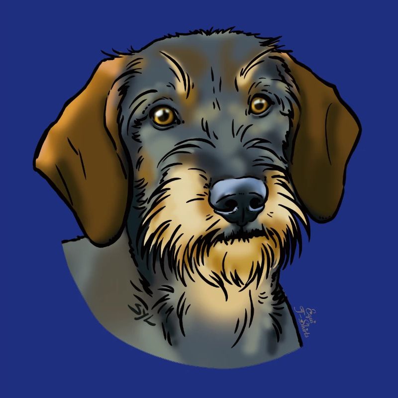 Wirehaired dachshund (without text) light textiles
