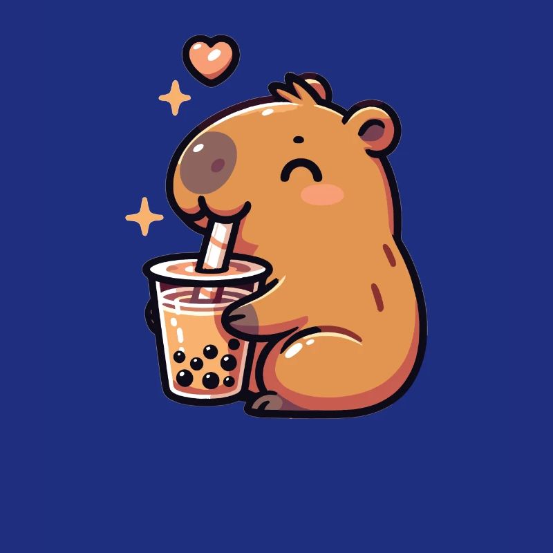 Capybaras Boisson Bubble Tea kawaii Boba Capybara