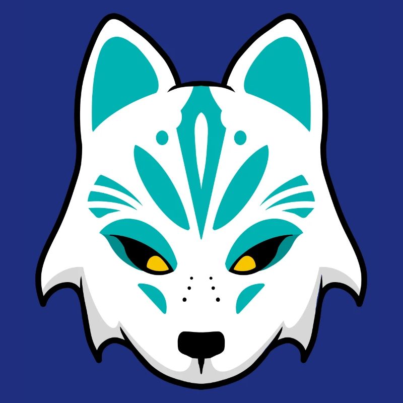 Kitsune Masque bleu