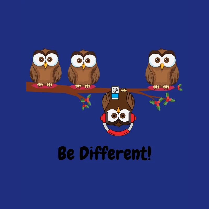 Be different - Süßes Eulen Fun Vogel Geschenk süß