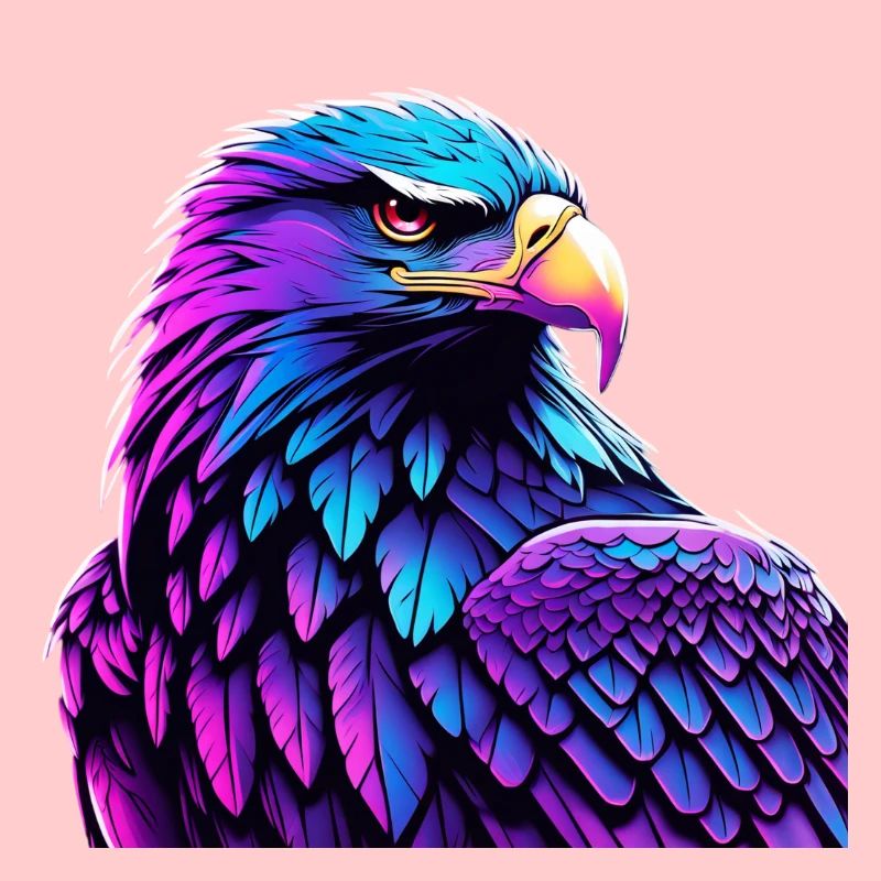 Glowing Eagle with Gradient
