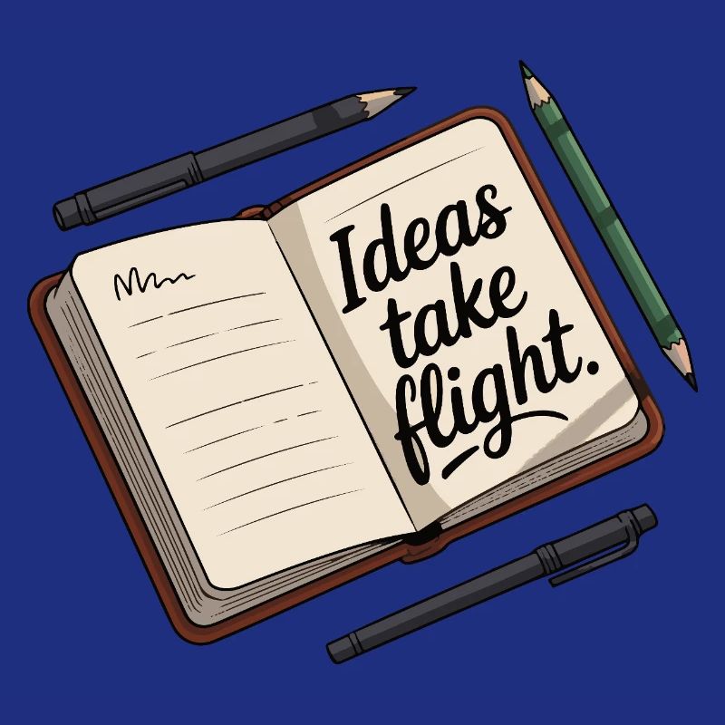 Inspirational Flight Idea Journal Design