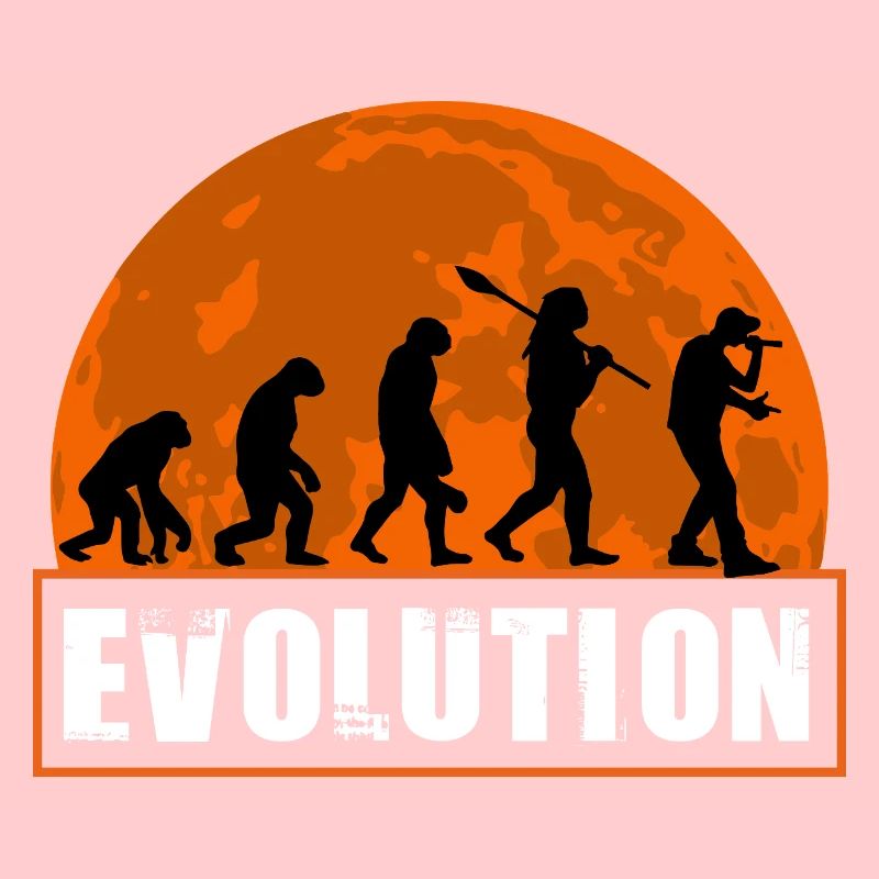 Lustiger Rapper der menschlichen Evolution
