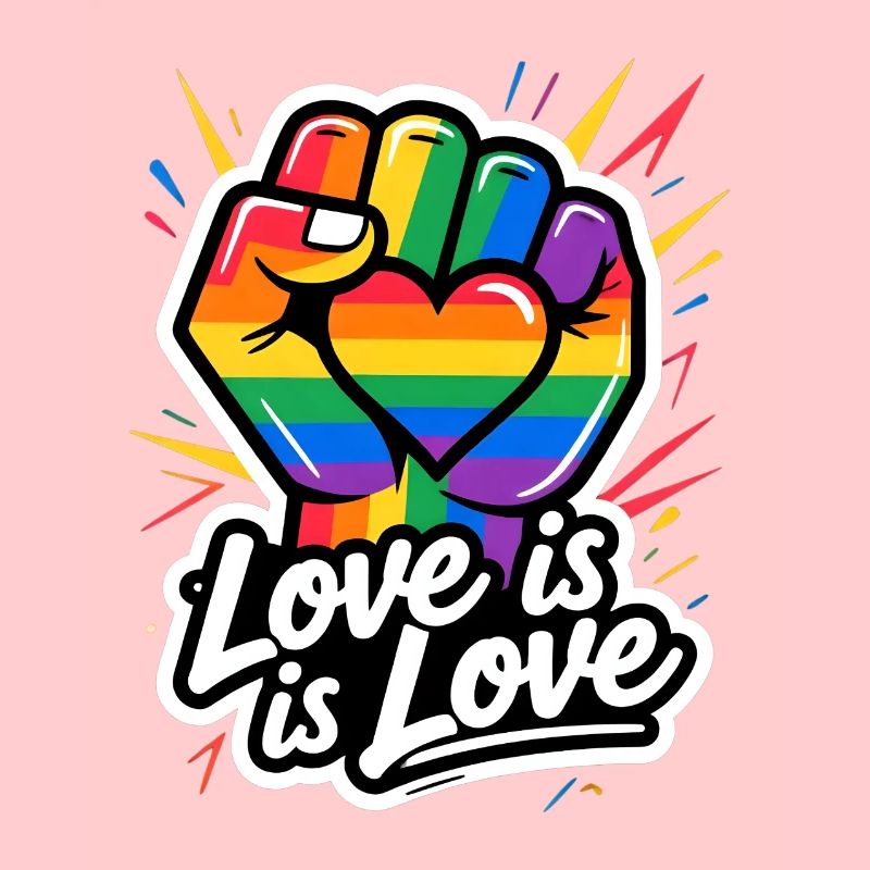Love Is Love – Bunte Pride Power Faust