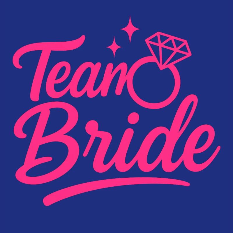 Team Bride Pink Ring Script
