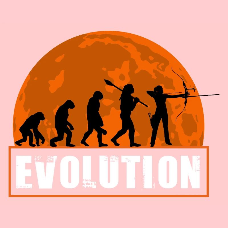 Archery Evolution Hunter Silhouette Retro Vintage