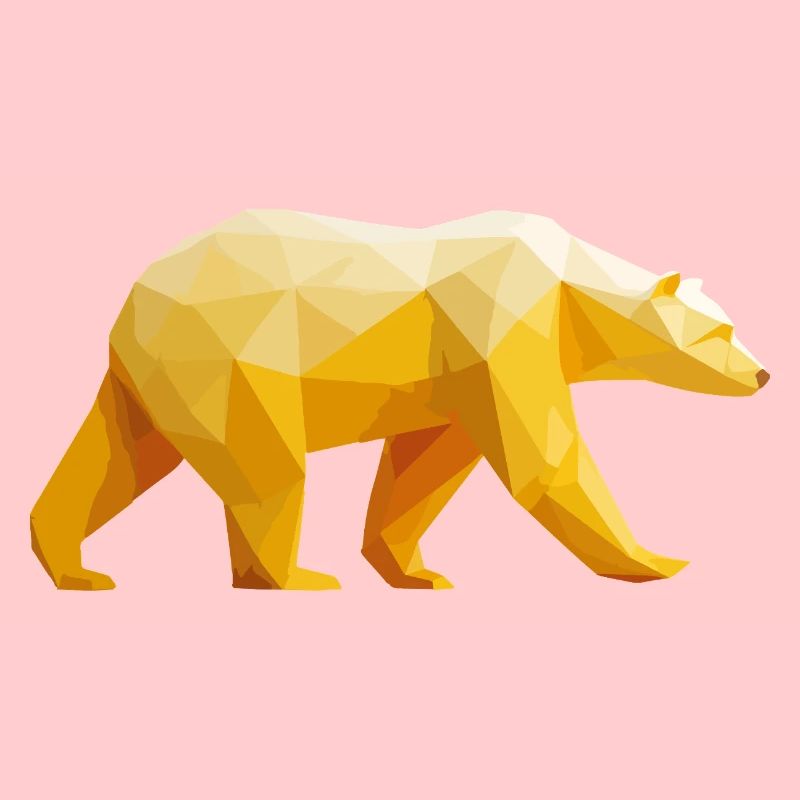 Polar Bär Polygon Eisbär Winter