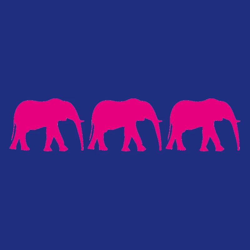 Pink elephants in a repeating pattern
