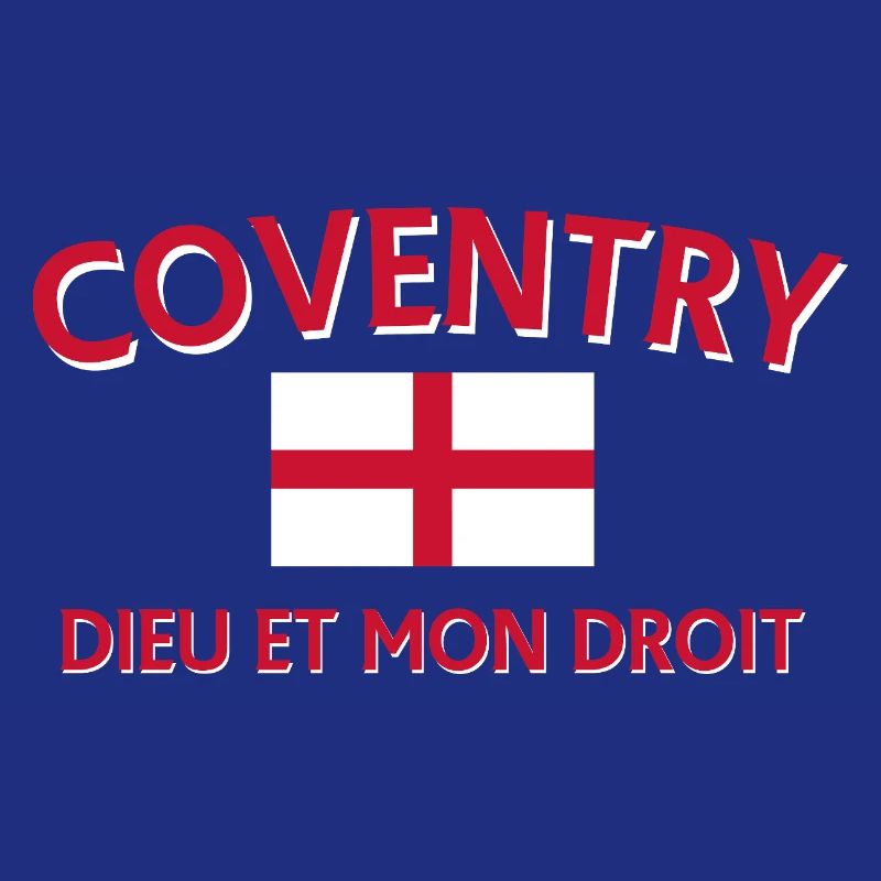 Design de croix de Coventry avec drapeau anglais