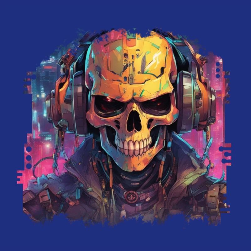 PixelPulse Cortex // Crâne cyberpunk