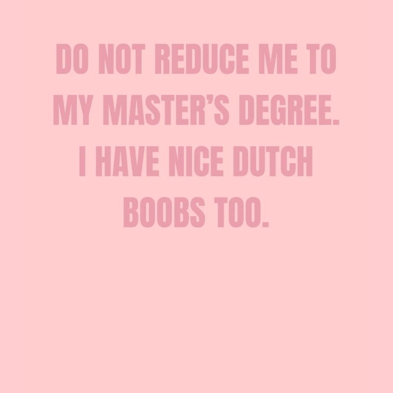 Masterabschluss einer Holländerin