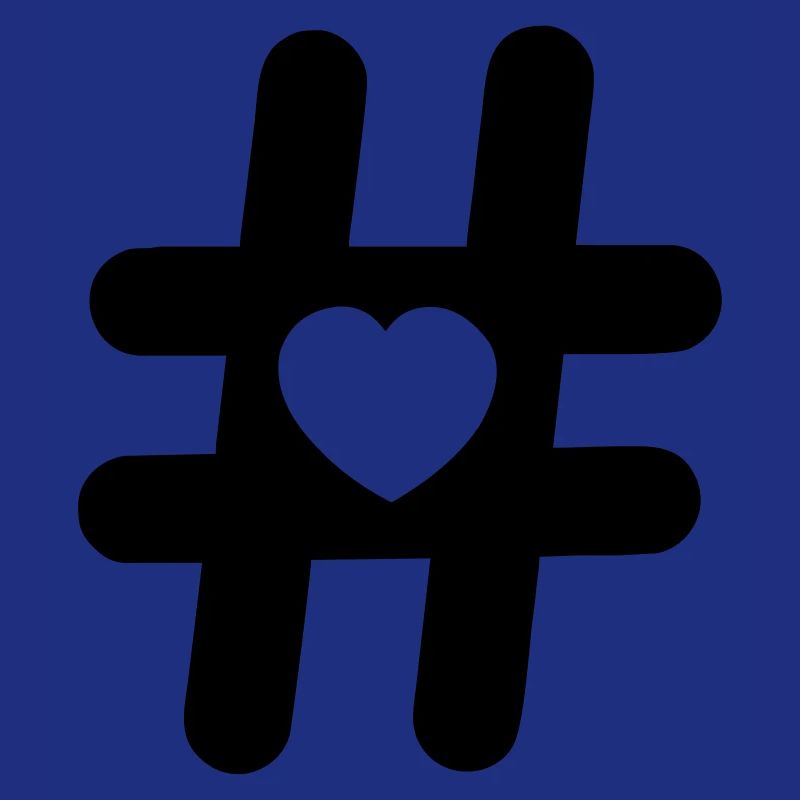 Logo Hashtag Symbol mit Herz