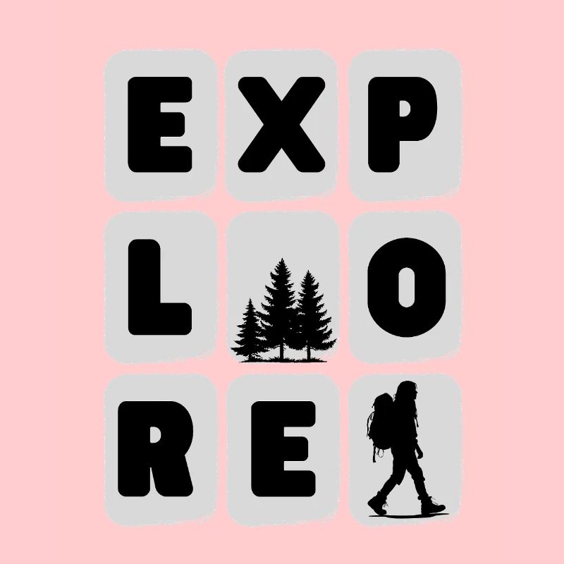 Conception de silhouette de randonnée aventureuse
