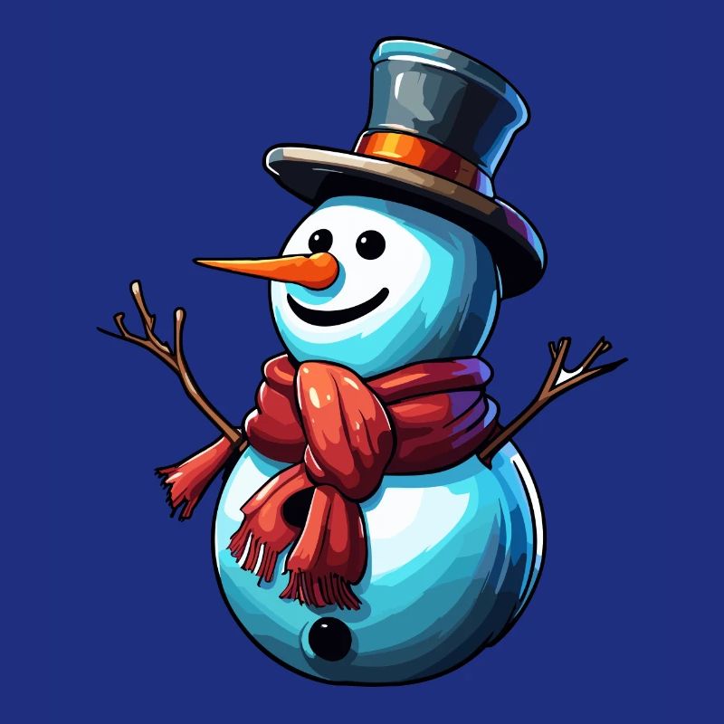 Schneemann / Winter / Schnee / Comic / kalt