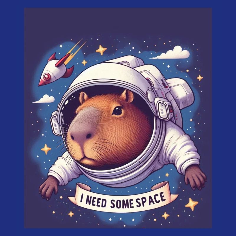 "I NEED SOME SPACE" Capybara