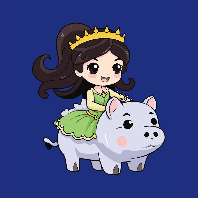 Bande dessinée de cochon de princesse