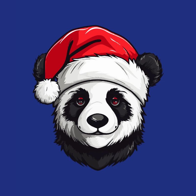 Panda Head Christmas Xmas