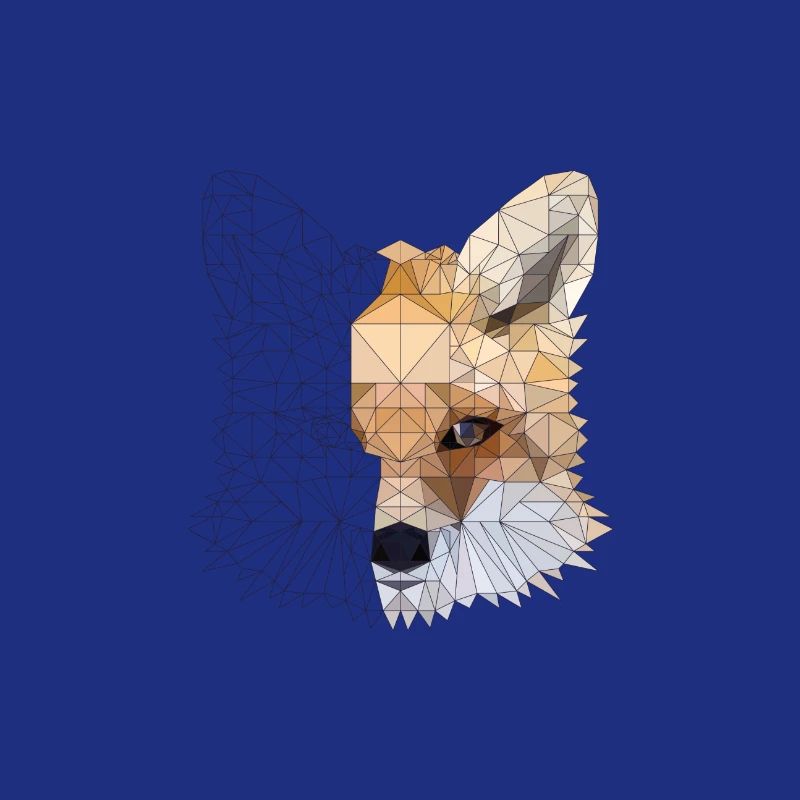 Fuchs Polygon Tier Fox Animal Poly Tshirt