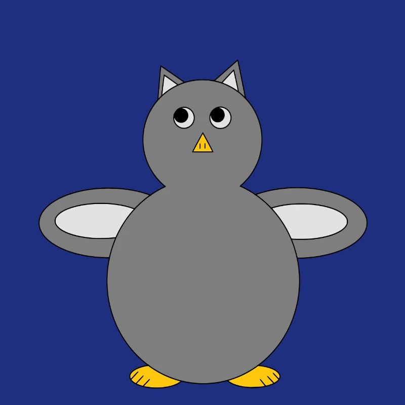 Niedliche graue Eule - Geschenkidee