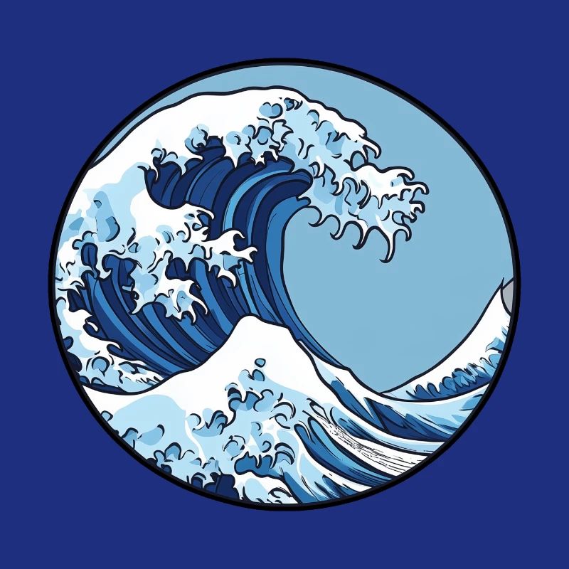 Wave, Water, Ocean, Japanese Wave, Logo