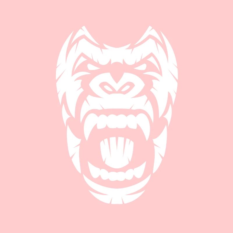Gorilla design in white