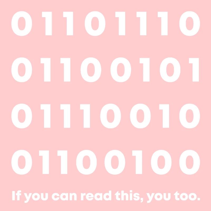 Nerd dans le code binaire