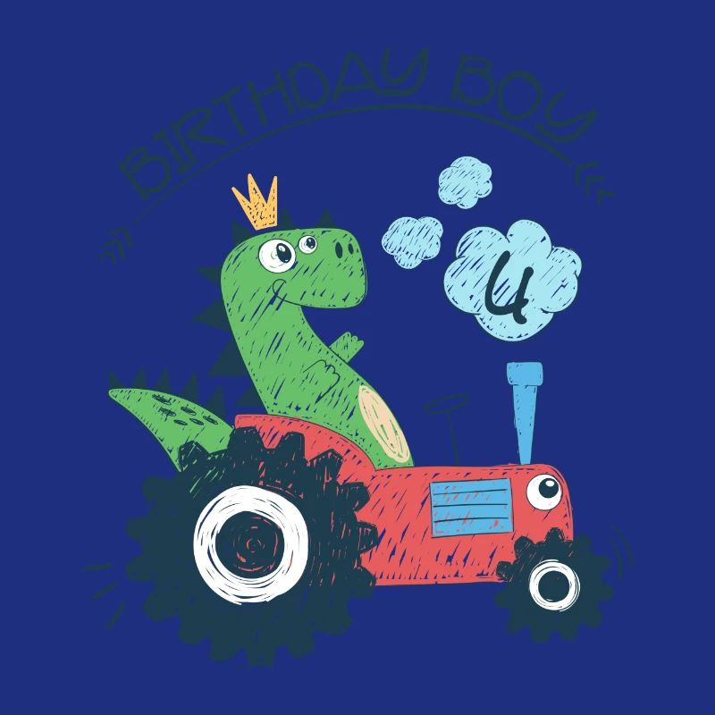 Vierter Geburtstag Junge Geschenk Dino 4. 4ter