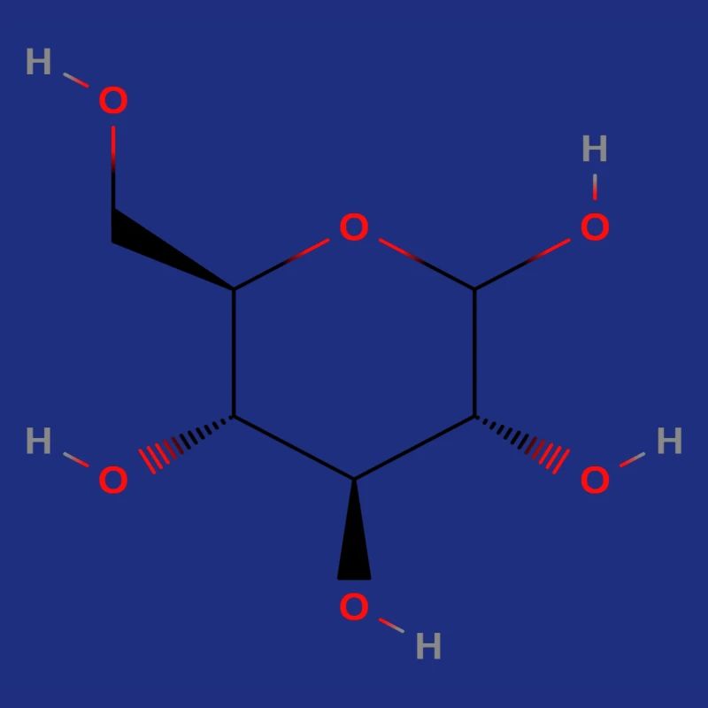 Molécule de glucose - Formule structurale colorée