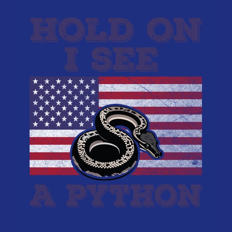 Python Amerikanische Flagge Lustiges Original-Geschenk