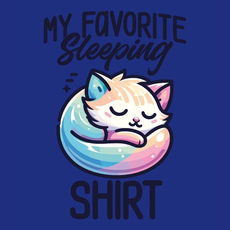 Kätzchen Schlaf Humor Geschenk Pyjama faul