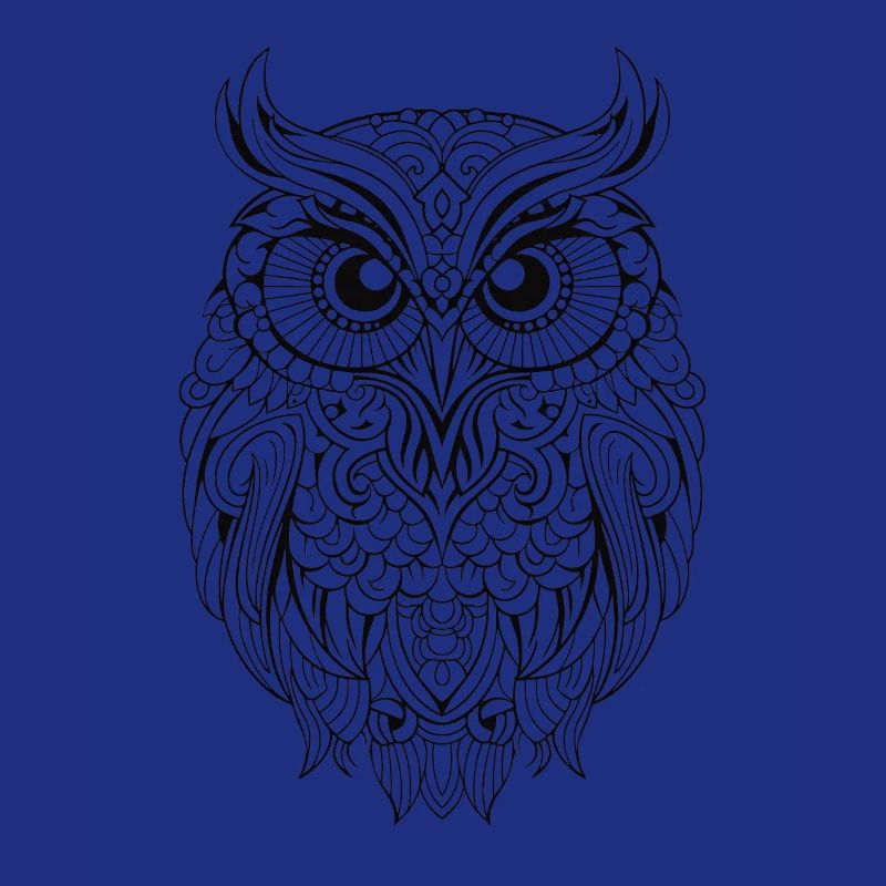 Mythisch magische Boho Eule mit Mustern